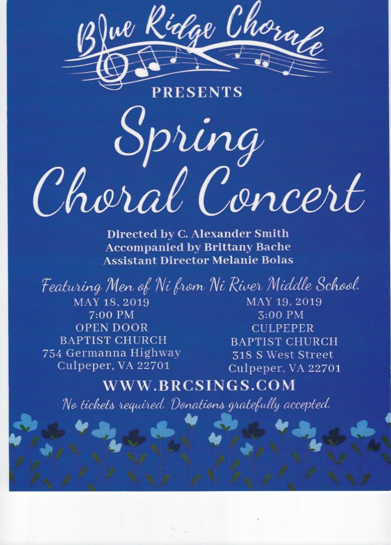 Blue Ridge Choral Spring Choral Concert