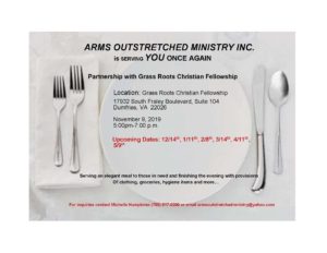 ARMS Elegant Meal Service flyer 2019