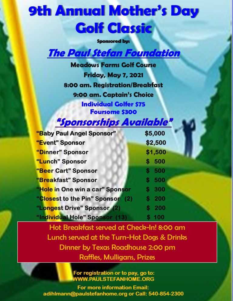 9th Annual Mother’s Day Golf Classic Sponsored by the Paul Stefan Foundation