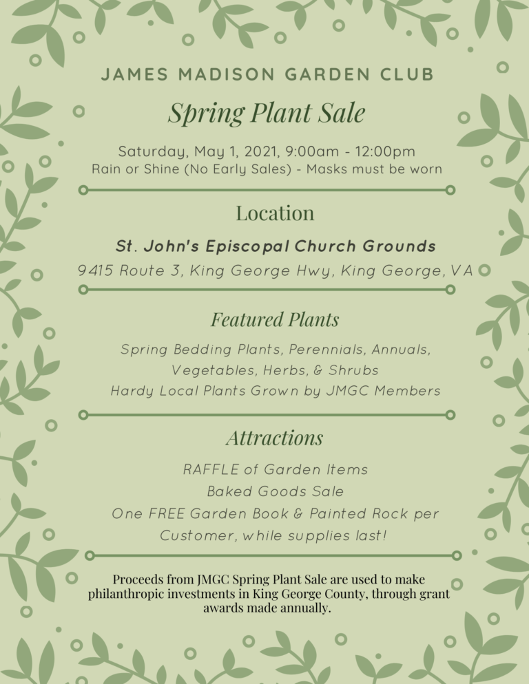 James Madison Garden Club Spring Plant Sale