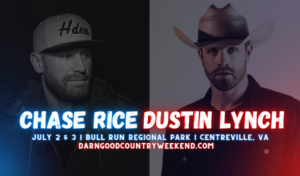 Chase Rice Dustin Lynch graphic Darn Good Country Weekend