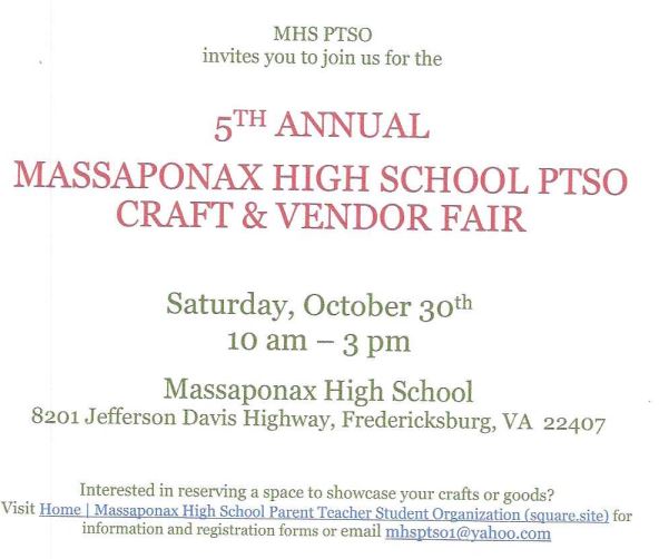 5th Annual Massaponax High School PTSO Craft & Vendor Fair