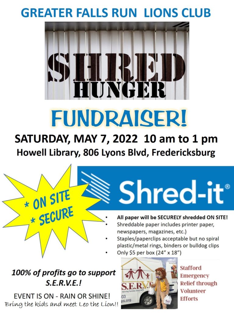 Shred Hunger Secure Shred Event