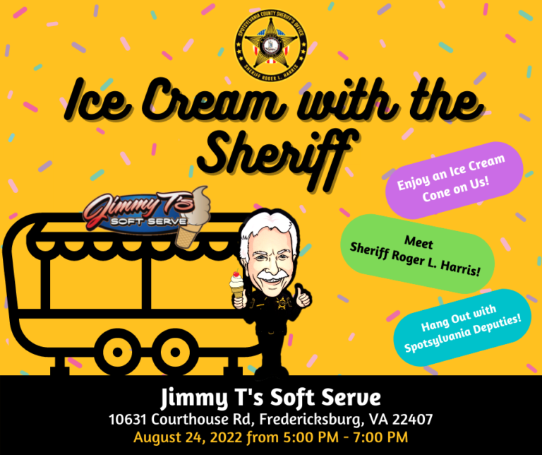 Spotsylvania County Sheriff’s Office: Ice Cream with the Sheriff!