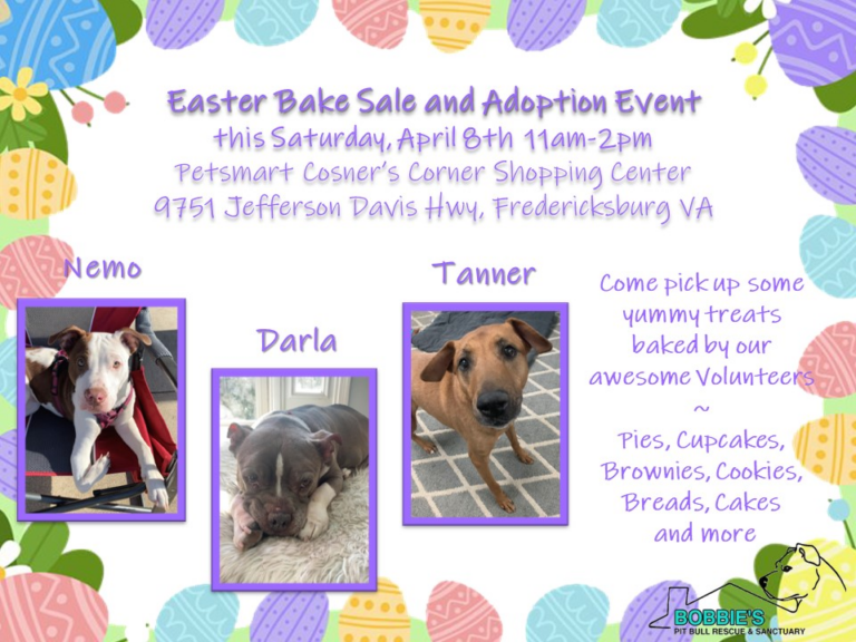 Easter Bake Sale and Adoption Event