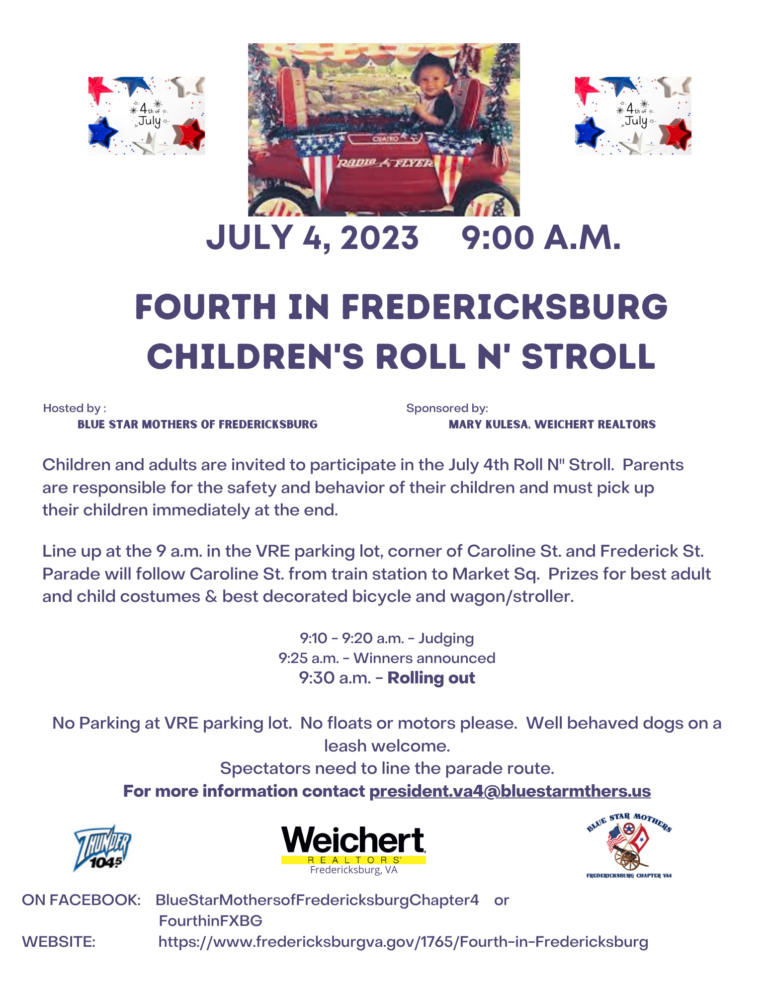 Fourth In Fredericksburg Children’s Roll N’ Stroll