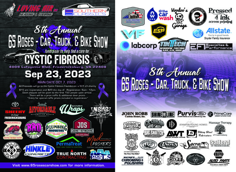 65 Roses Car, Truck, Bike Show Benefiting Cystic Fibrosis (Rescheduled from 9/23)