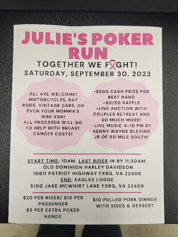 Julie’s Poker Run