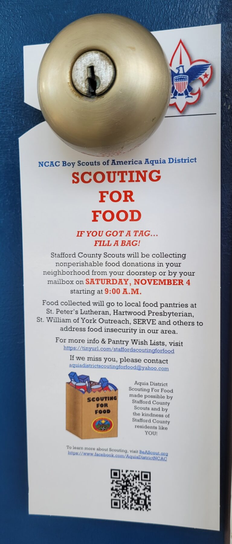 2023 Aquia District BSA Scouting For Food