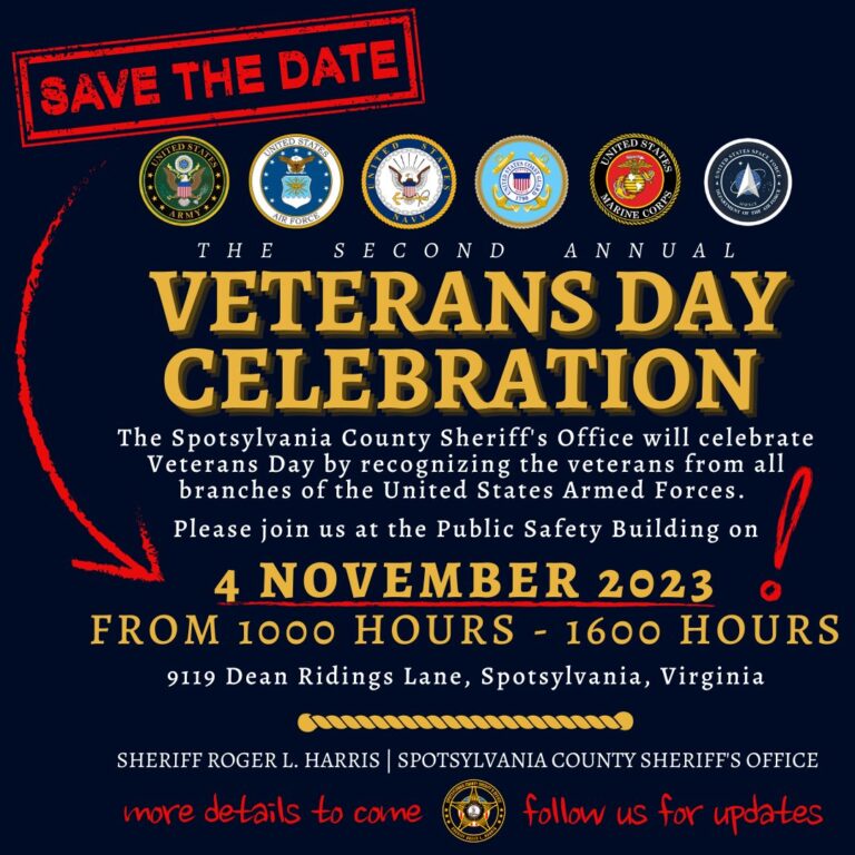 2023 Spotsylvania Sheriff’s Office Veterans Day Celebration