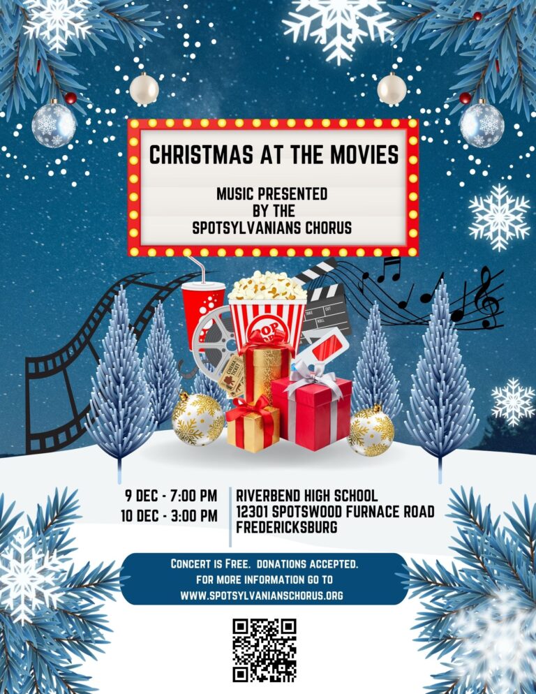 “Christmas at the Movies” Presented by the Spotsylvanians Chorus