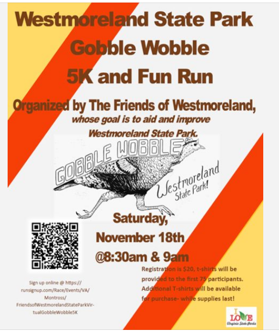 Westmoreland State Park Gobble Wobble 5K & Fun Run